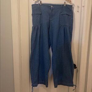 Deep Blue Unique Jeans for Women Wide Leg